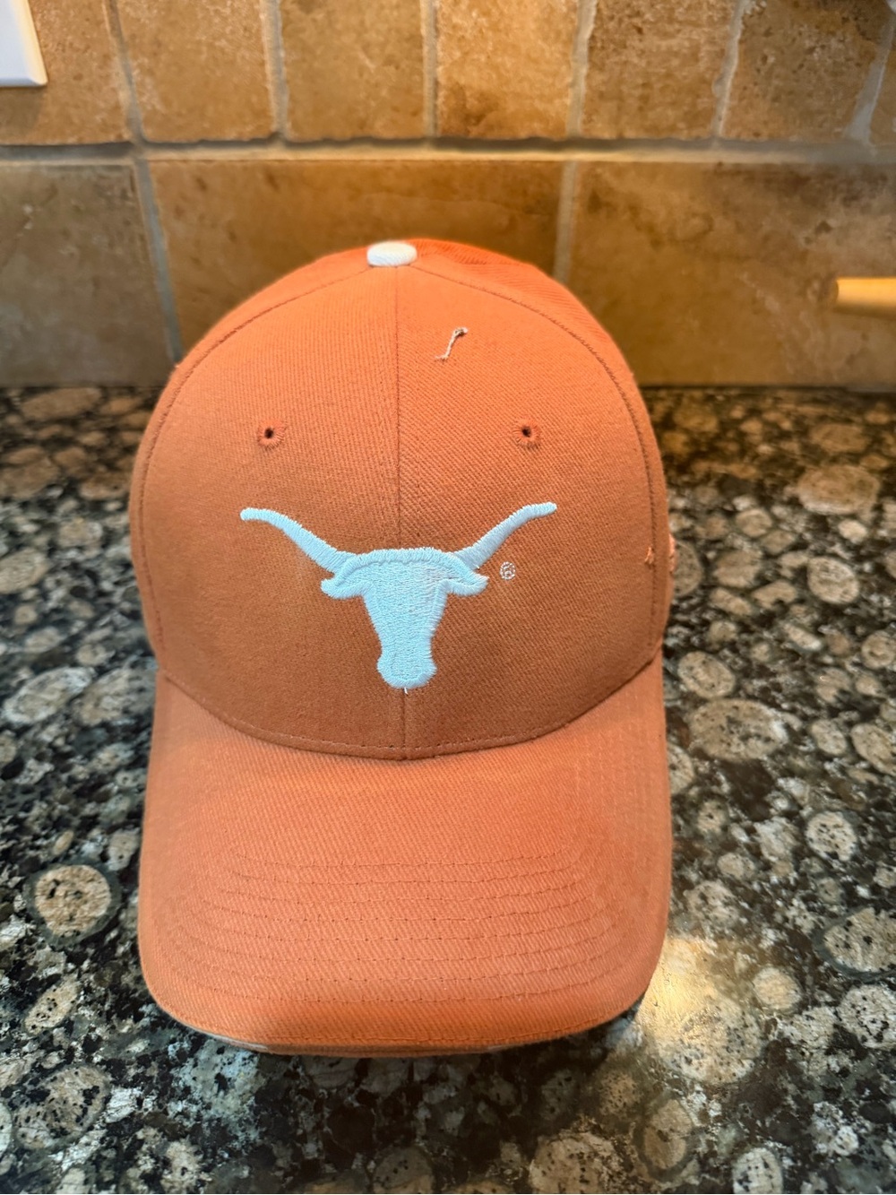 NCAA Orange and White Baseball Cap with Longhorn Accent